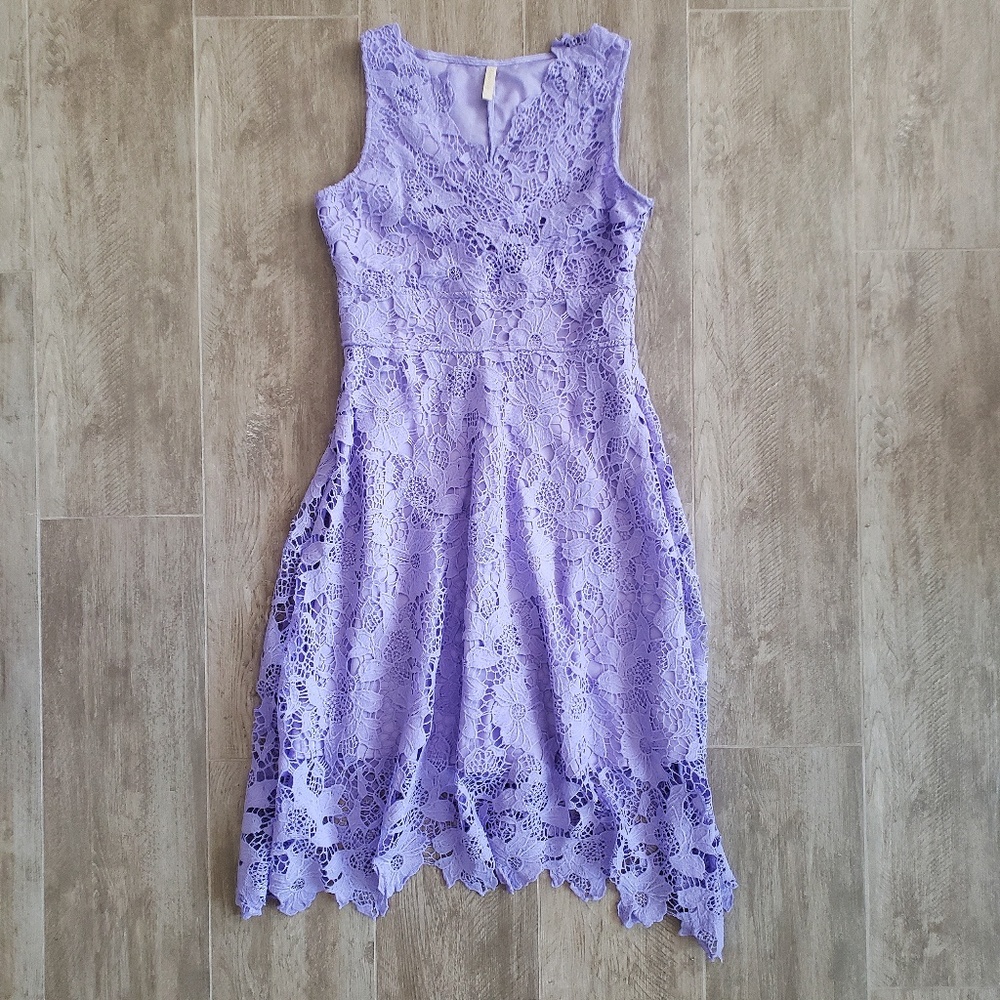 Kimilily Purple Lace Dress